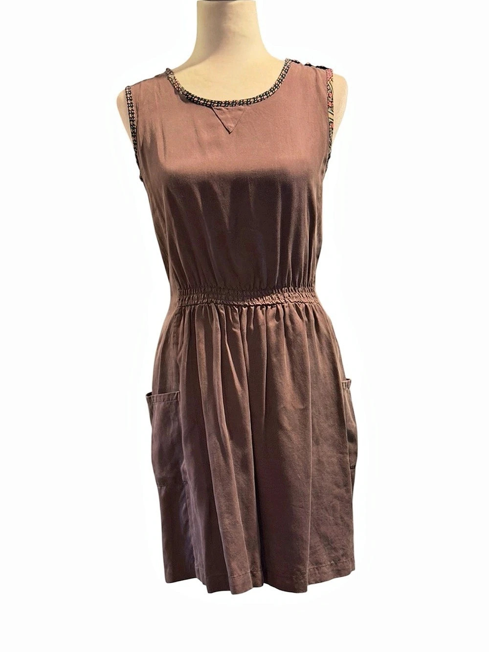 Matilda Jane Miranda Dress Friends Forever Brown Tencel Boho Pockets Fall 2015